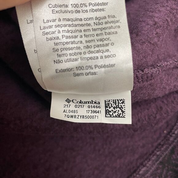 Columbia Pullover Sweater Season Women Medium Purple Geometric Turtleneck Casual - Picture 5 of 11